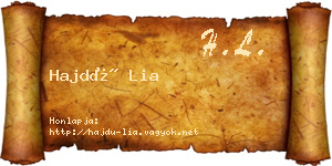 Hajdú Lia névjegykártya